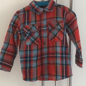 Tea Collection plaid flannel shirt